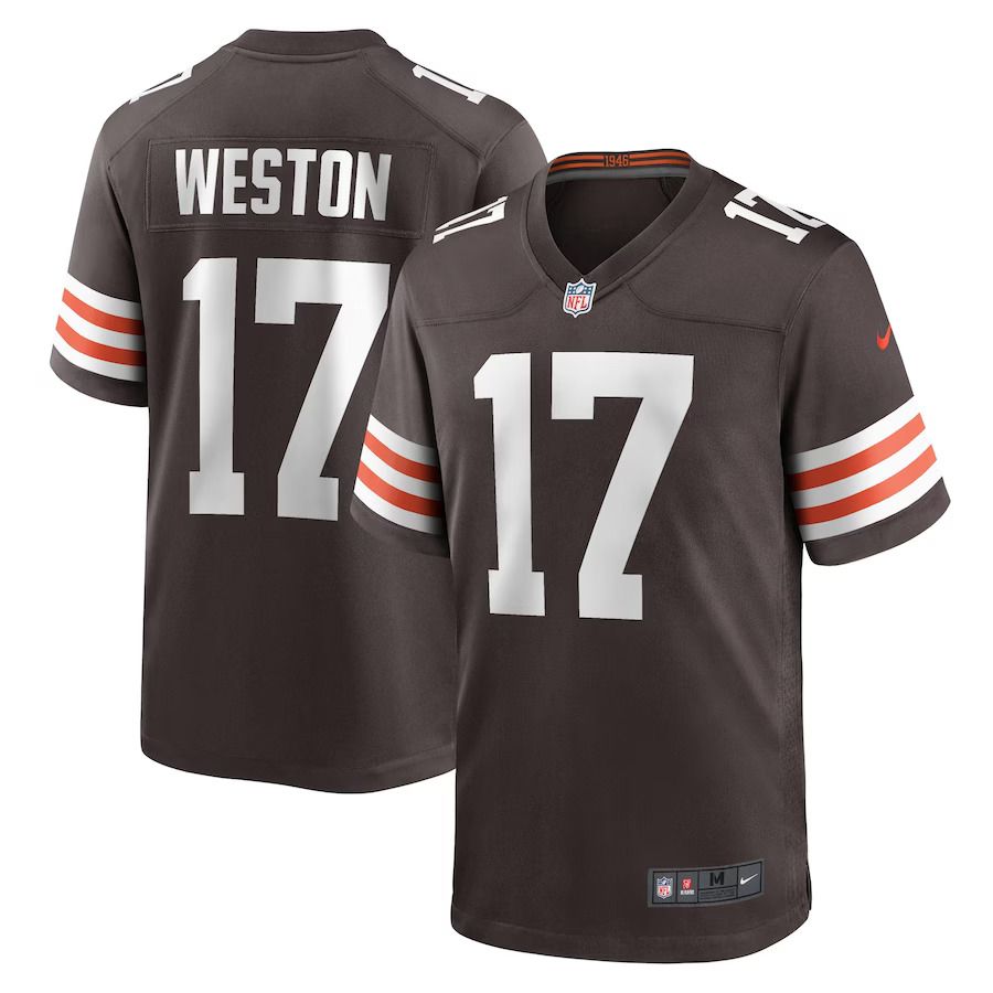 Men Cleveland Browns #17 Isaiah Weston Nike Brown Game Player NFL Jersey->cleveland browns->NFL Jersey